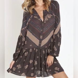 Free People- Multi Color Tunic Dress- Size S